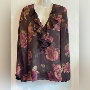 Ralph Lauren  Floral Ruffle Blouse